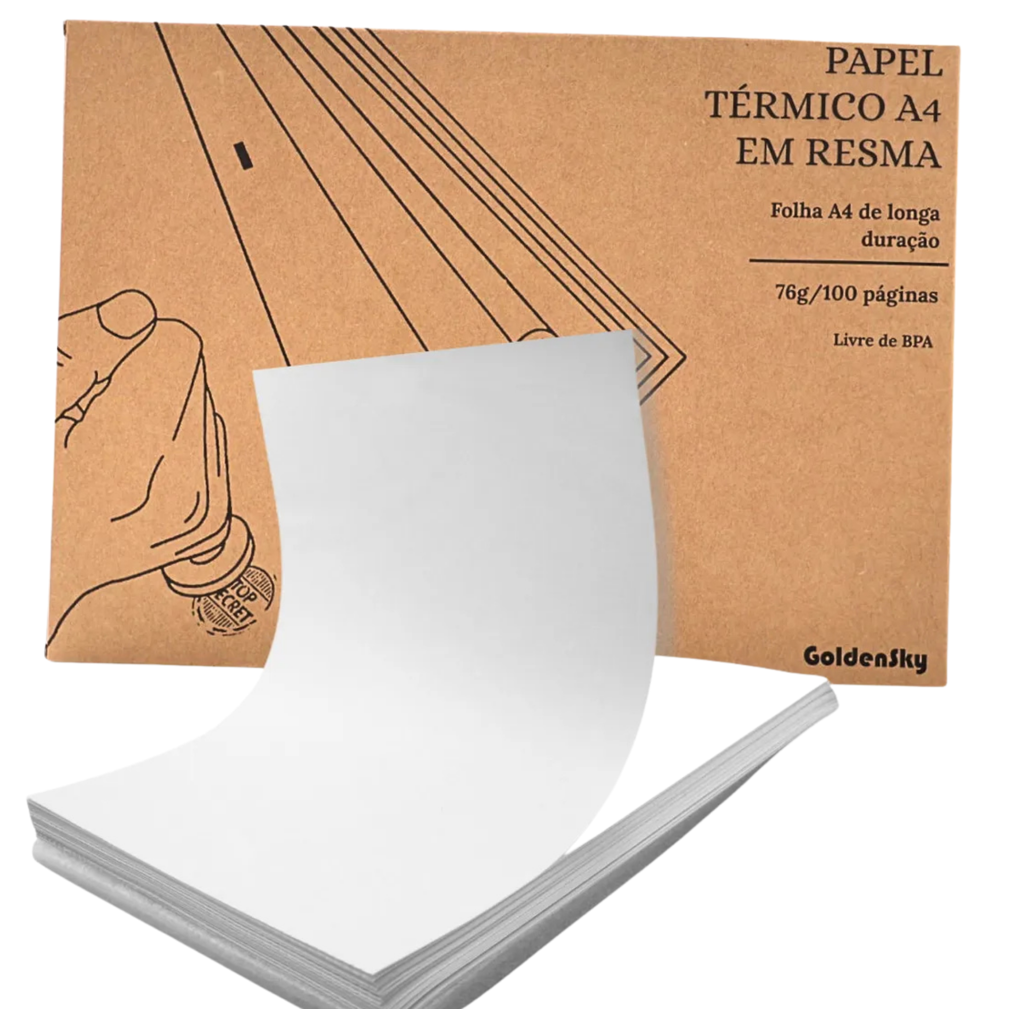 PAPEL TÉRMICO A4 - BLOCO 100 PÁGINAS